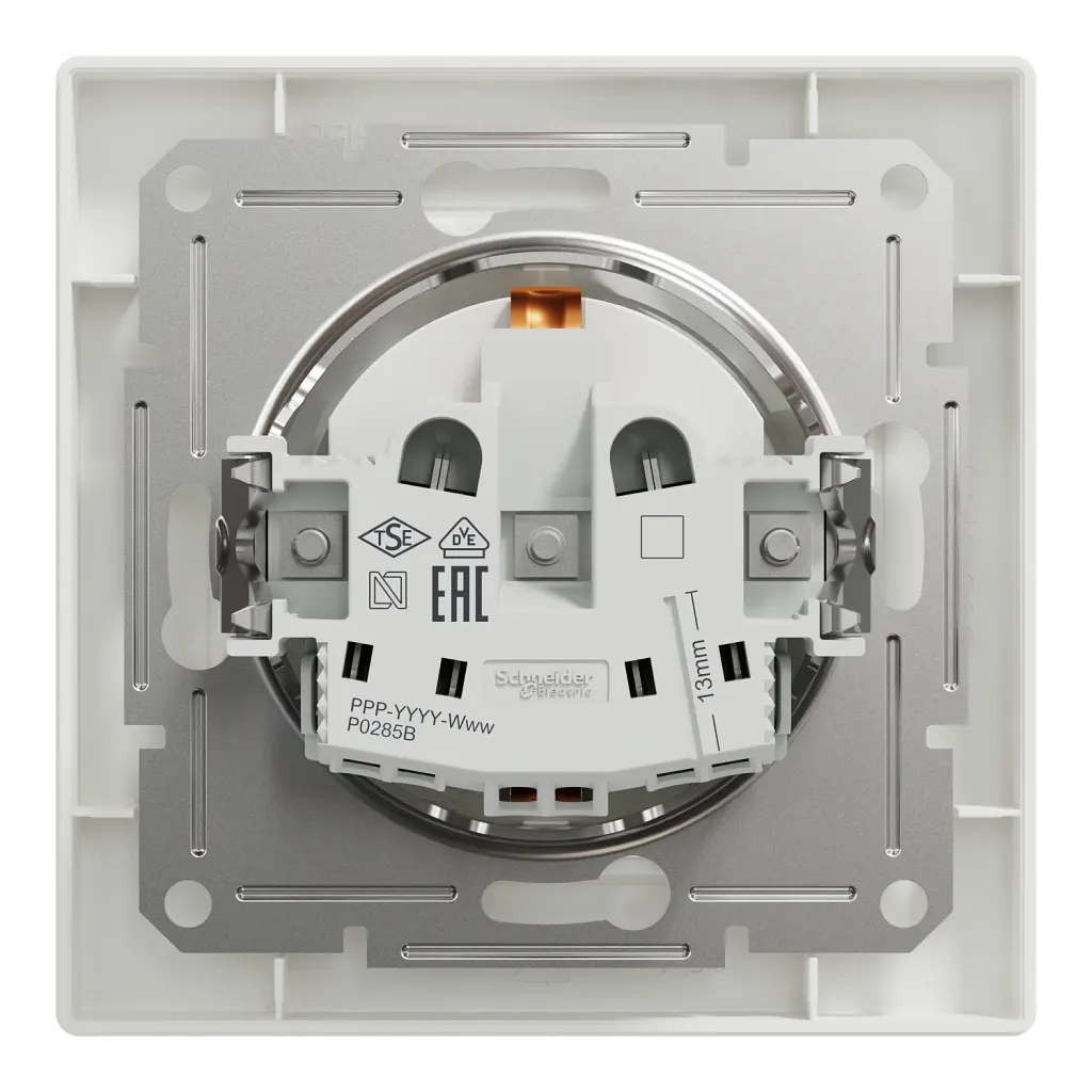 Розетка Schneider Electric ASFORA зі штор. біла (EPH2900221) - фото 4