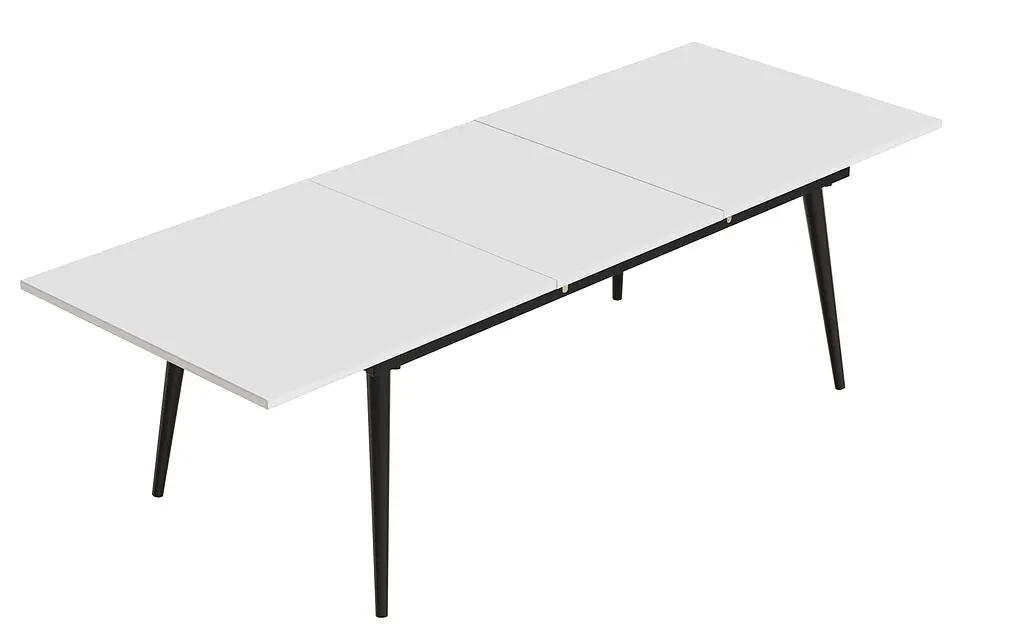 Стол журнальный трансформер Dandi Small Ferrum-decor 45x120(160)x60 Черный металл ДСП Белый 16 мм (FRD-106791) - фото 4