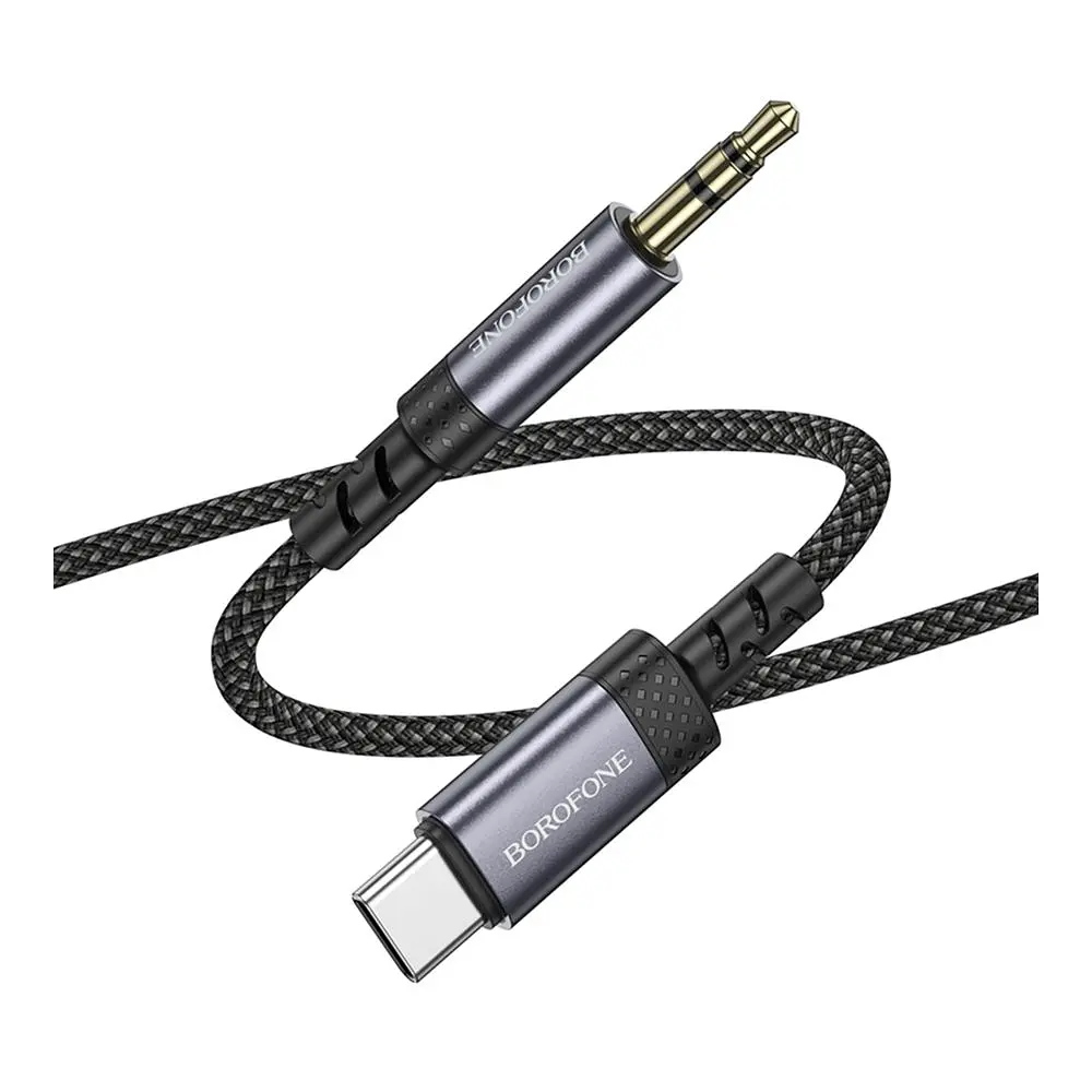 Аудіо кабель Borofone BL24 Type-C – AUX 3.5мм 1 м Metal Grey (36881_3609467) - фото 6