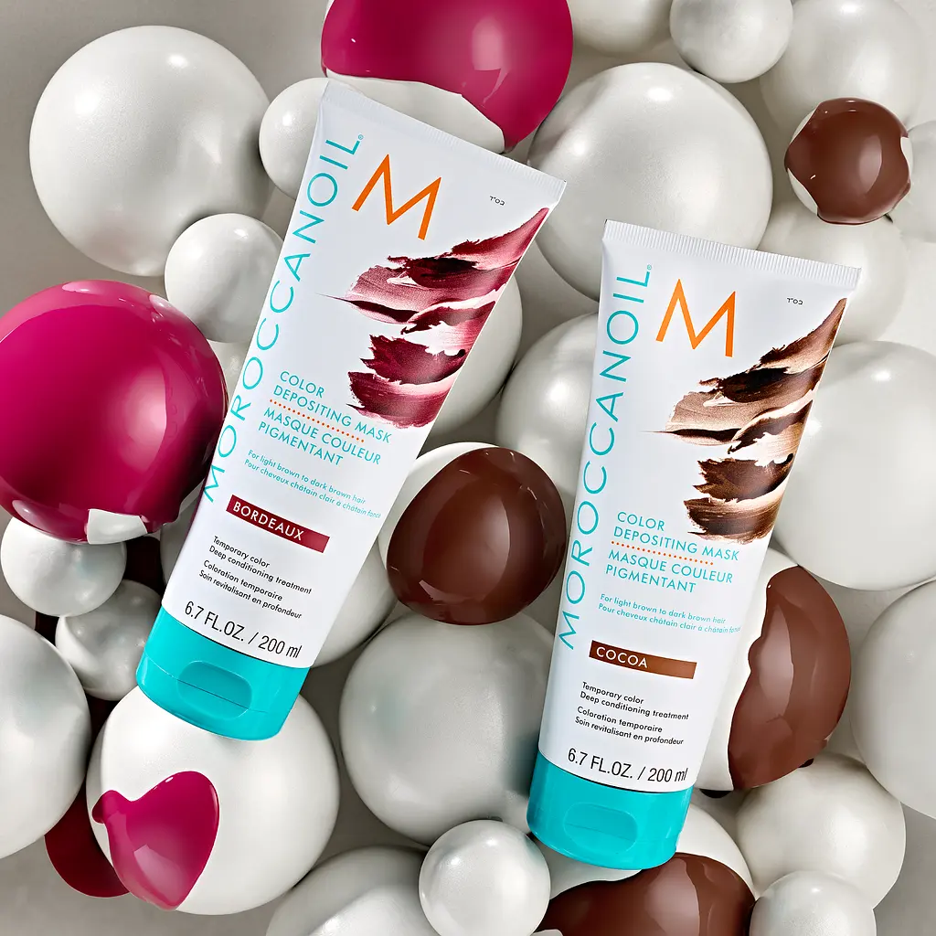 Тонувальна поживна маска Bordeaux Moroccanoil Color Depositing Какао 200 мл - фото 7