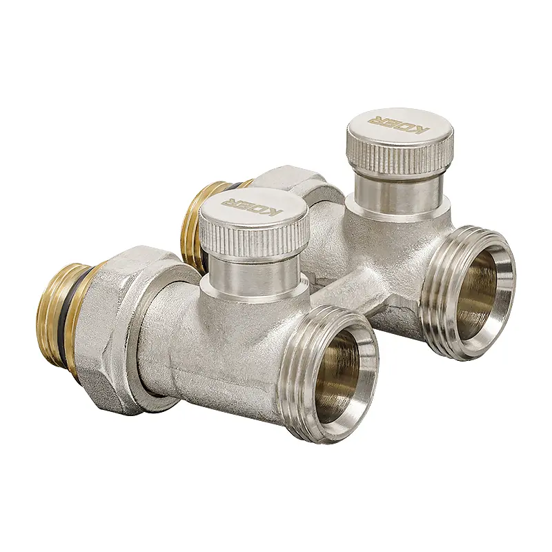Комплект для нижнього підключення радіатора Koer 1/2"x3/4" прямий з термоголовкою SET-22 KR3174 - фото 3