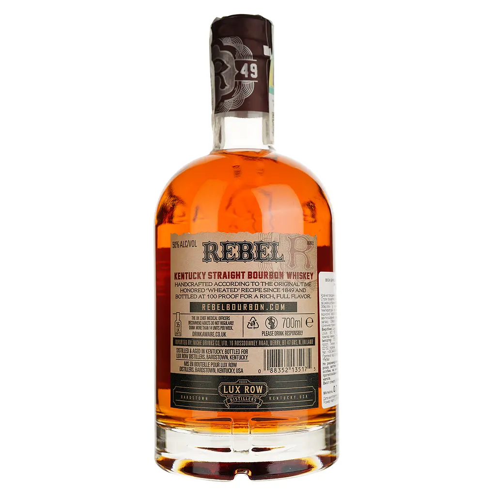 Виски Rebel Yell 100 Proof Kentucky Straight Bourbon Whiskey 50% 0.7 л - фото 2