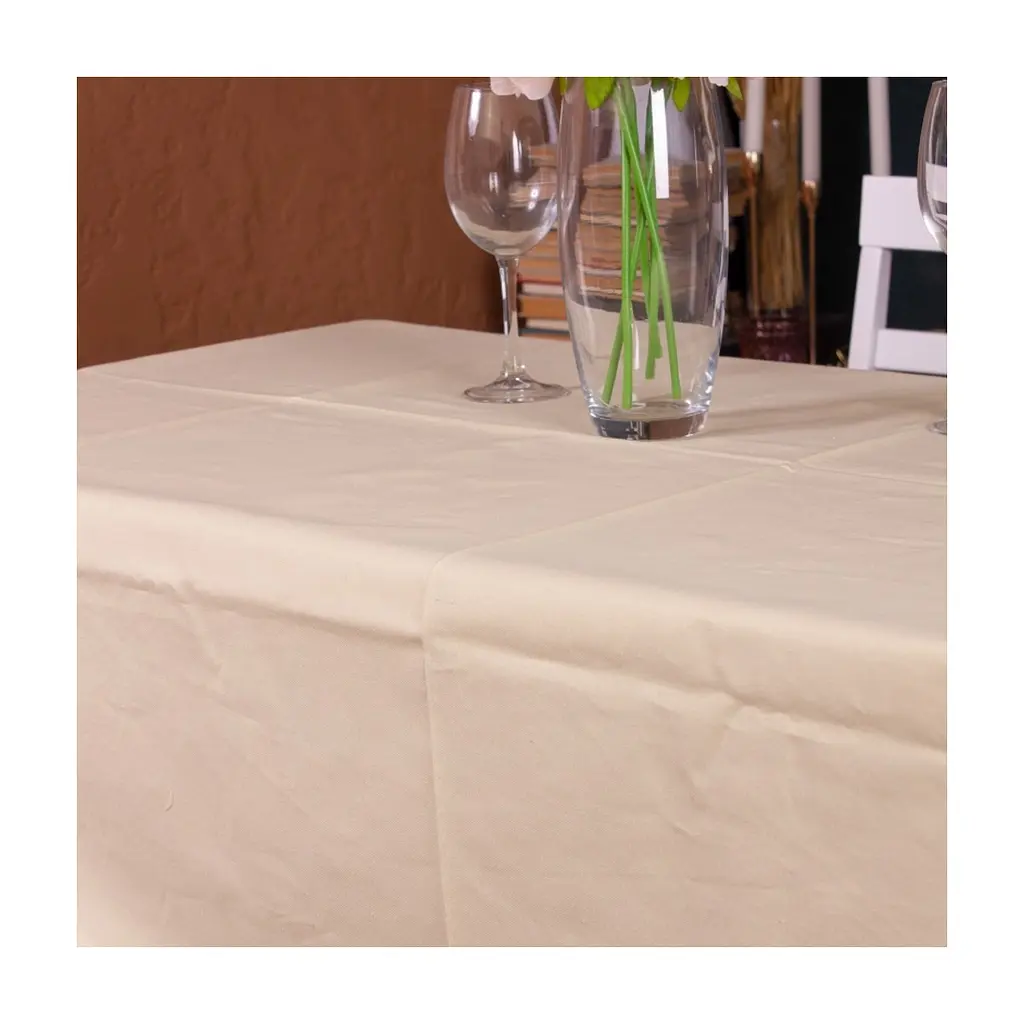 Скатертина MirSon Рогожа №204 Creamy 130x130 см (2200006737896) - фото 3