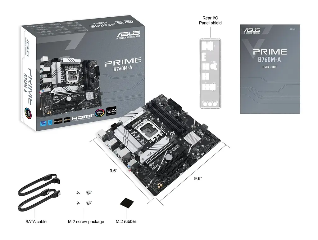 Материнская плата Asus PRIME B760M-A-CSM s1700 B760 4xDDR5 M.2 HDMI DP mATX CSM - фото 2