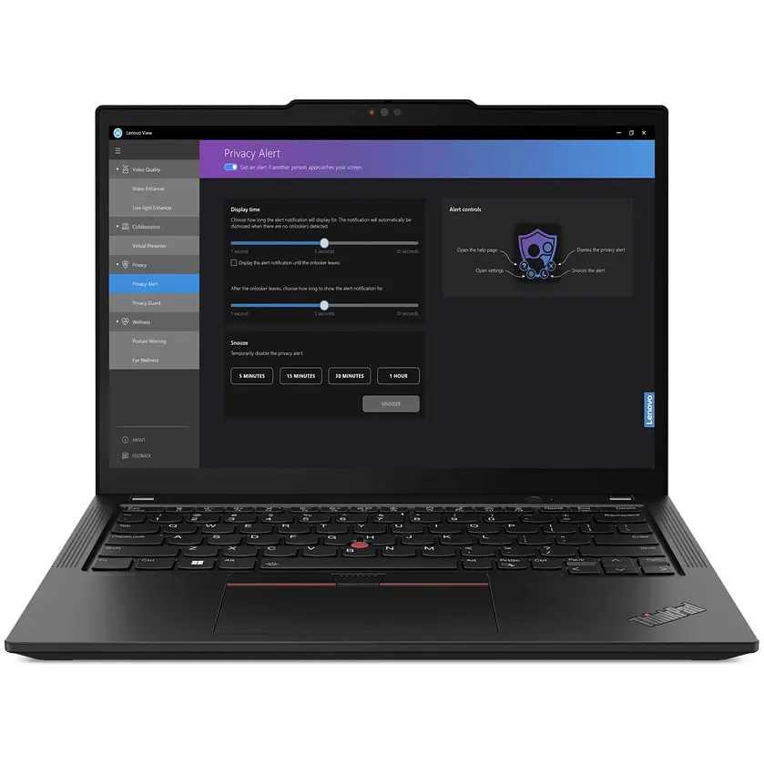 Ноутбук Lenovo ThinkPad X13 Gen 5 з процесором Intel Core Ultra 7 155U pana la 4.8GHz, 13.3" WUXGA, IPS, 32GB LPDDR5x, 1TB SSD, Intel® графікою, Windows® 11 Pro, чорний, 3-Y Courier or Carry- - фото 4