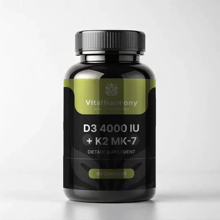 Вітамінний комплекс VitalHarmony Vitamin D3 4000 + K2 MK-7, 90 капсул