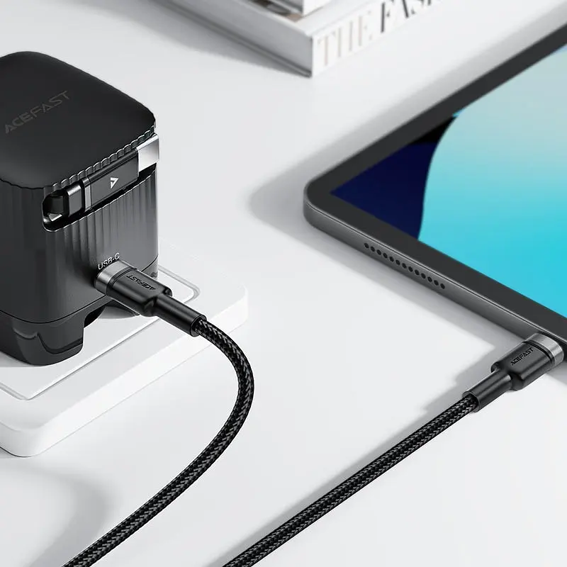 Кабель USB 2.0 Type-C M-M, 1.2 м, 60W aluminum alloy Черный, C22-03 Acefast - фото 5
