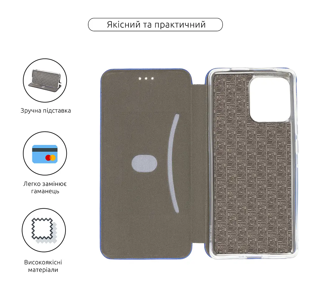 Чехол-книжка для Motorola Edge 40 Pro, G-Case, синий, кожаный чехол-книга из экокожи (PU) и TPU, с магнитом, с подставкой и вместительным кардхолдером, противоударный, защита всего корпуса, ArmorStandart (ARM67871) - фото 3