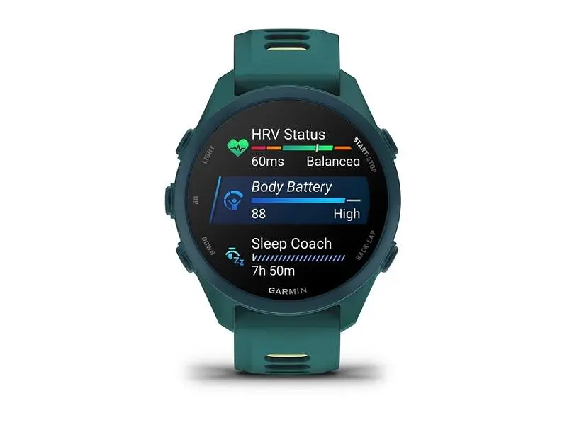 Смарт-годинник Garmin Forerunner 170 Music Teal Green with Teal Green/Citron Band (010-03920-12) - фото 4