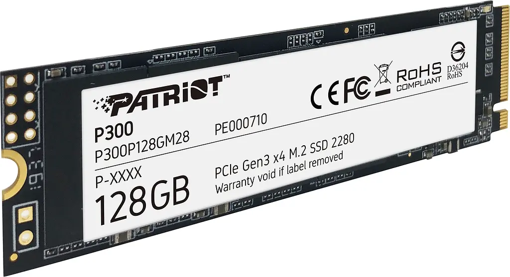 Накопичувач SSD Patriot P300 M.2 2280 NVMe PCIe 3.0 x4 3D TLC 128GB (P300P128GM28) - фото 4