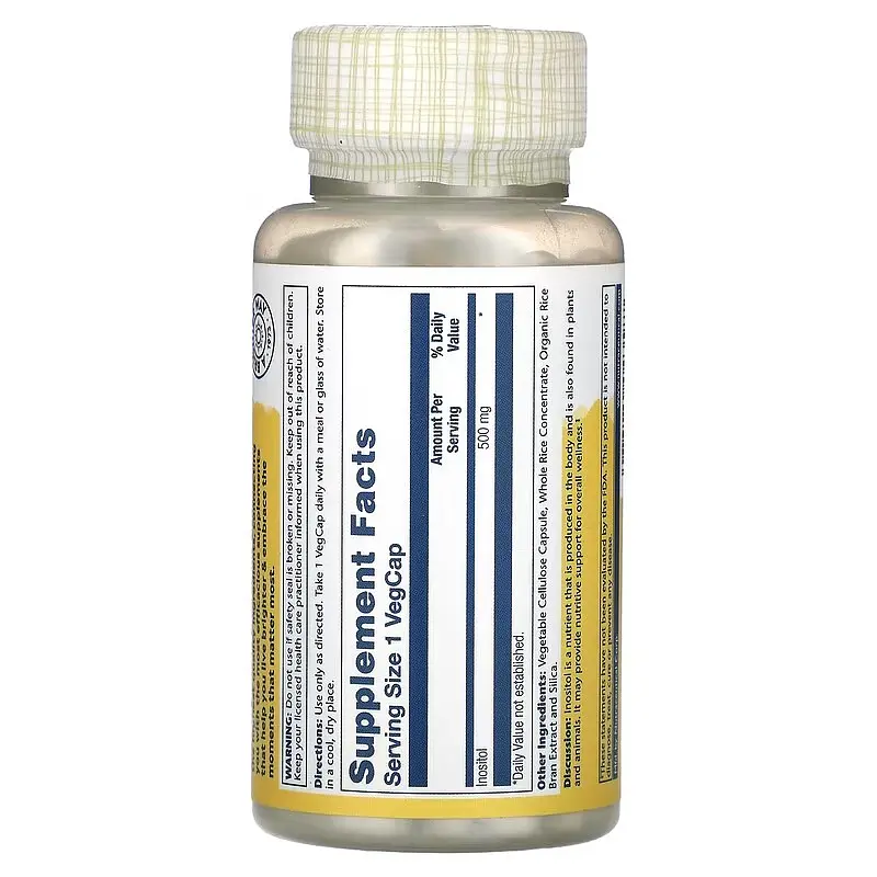 Інозитол (B-8) Inositol 500 mg 100 капсул Solaray vit0005895 - фото 2