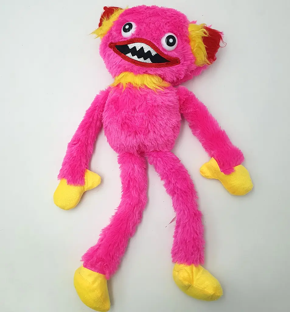 М'яка іграшка обіймашка Хагі Ваги монстрик з липучками на руках з Poppy Playtime рожевий 43см (тип 1) - фото 2