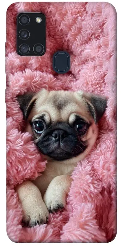 TPU чохол Demsky Мопс у ніжностях для Samsung Galaxy A21s