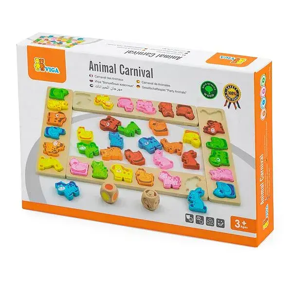Настільна гра Viga Toys дерев'яна 32х21 см різнокольорова для дітей від 3 років - фото 2