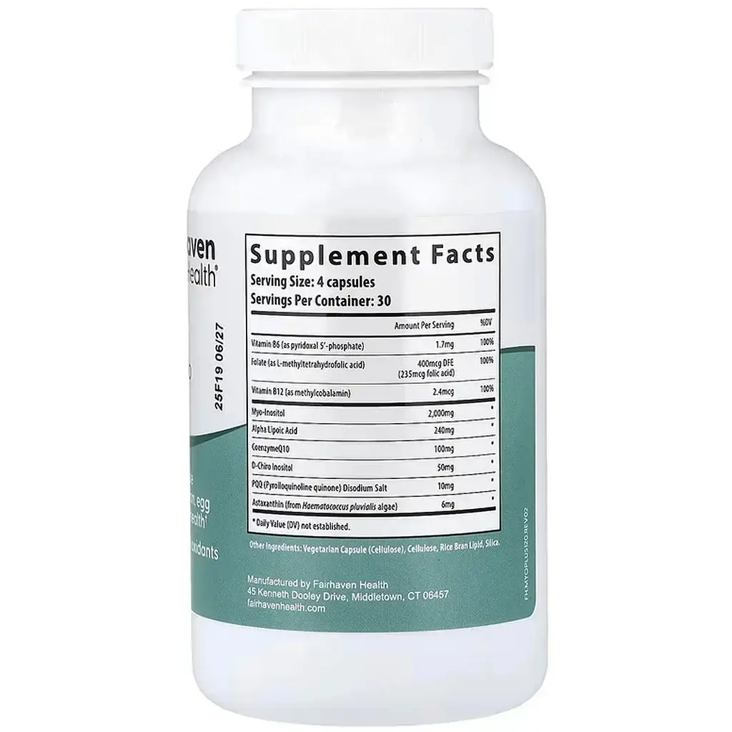 Інозитол + PQQ Fairhaven Health PQQ + Myo + D-Chiro Inositol Plus 120 капсул - фото 2