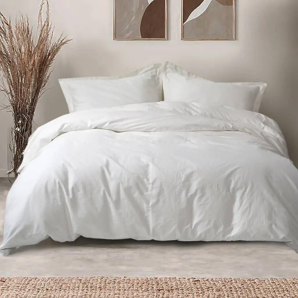 Постельное белье сатин Lotus Home - Dakota Modern молочный полуторный - фото 2