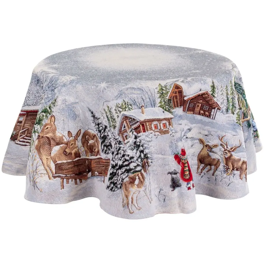 Скатертина Lefard Home Textile Bernard Lurex гобеленова, кругла, 140х140 см (732-270) - фото 1