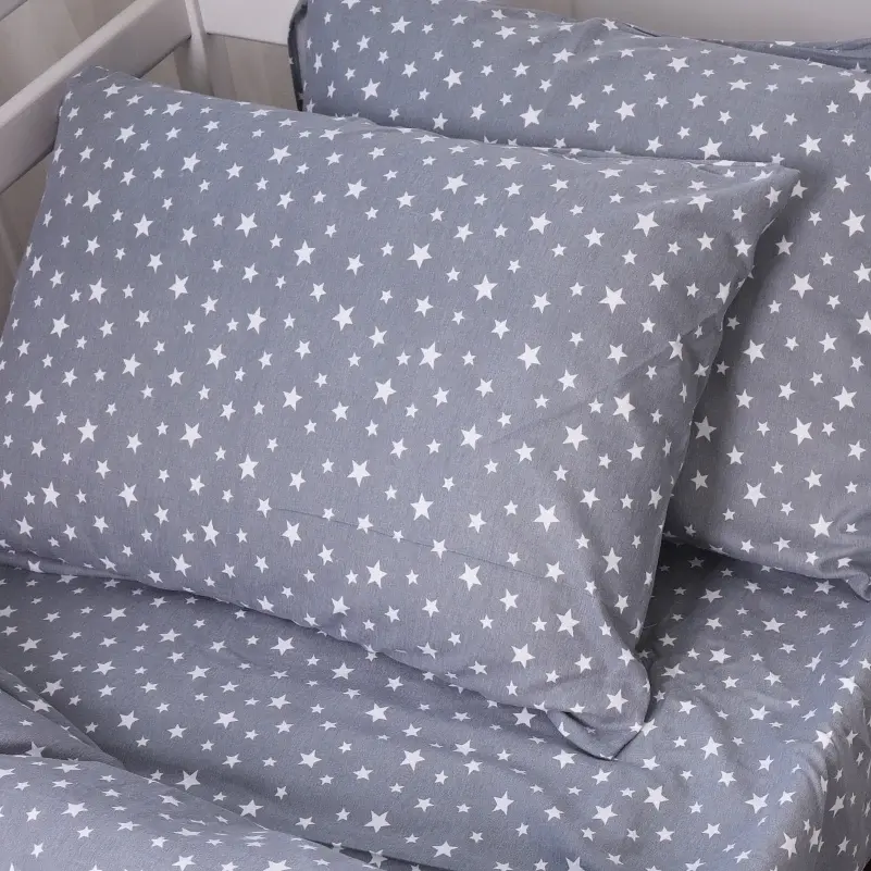 Комплект постільної білизни MirSon Фланель 012 Grey Stars сімейний 160x220 см (2200009653155) - фото 8
