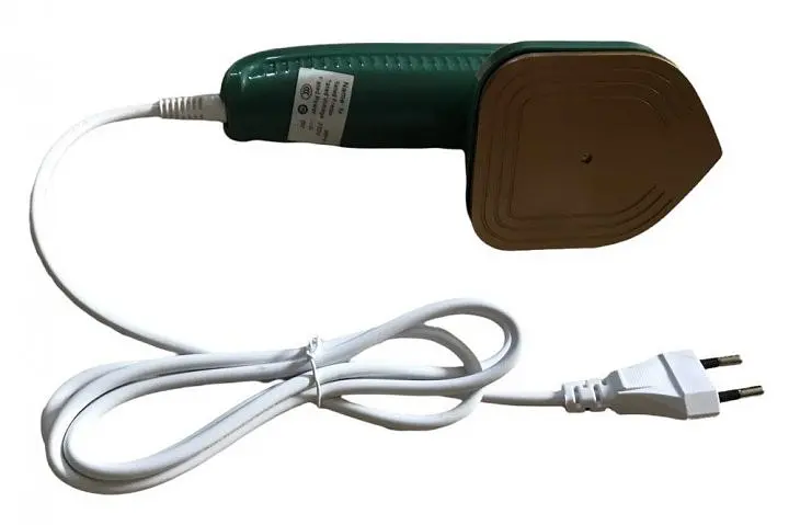 Дорожня міні праска відпарювач Mini Electric Iron для прасування вологого та сухого одягу 2в1 30Вт зелений - фото 7