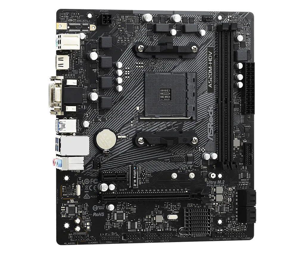 Материнська плата ASRock A520M-HDV Socket AM4 (A520M-HDV) Б/В - фото 3