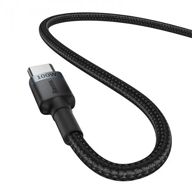 Кабель Baseus Cafule Series Cable Type-C to Type-C 100W 1m 2pcs P10318306003-00 Red Black+Grey Black - фото 4
