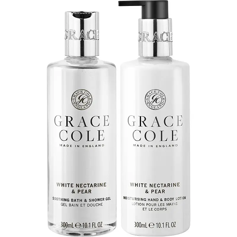  Набір для тіла Grace Cole White Nectarine & Pear Duo 300 мл / 300 мл - фото 2
