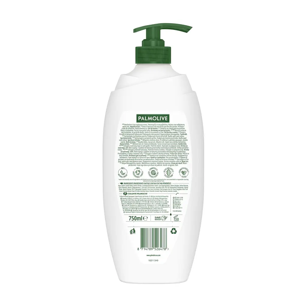 Гель для душу Palmolive Naturals Оливка та молочко зволожувальний 750 мл (8714789526478) - фото 2