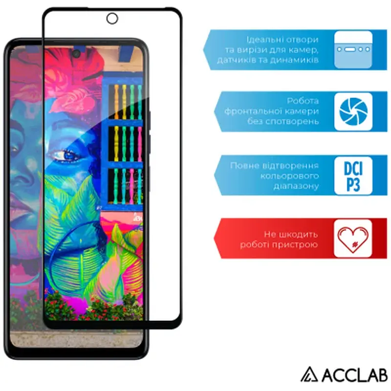 Скло захисне ACCLAB Full Glue Tecno Spark 10 Pro (1283126580567) - фото 5