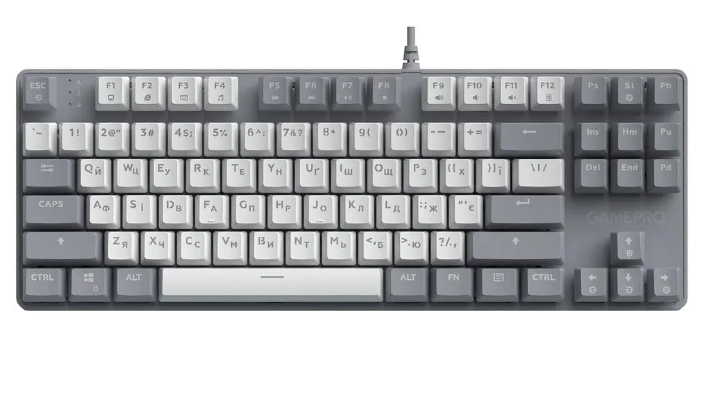 Клавіатура GamePro Genesis Metallic MK110G Outemu Червоний Swithes USB Сірий - фото 6
