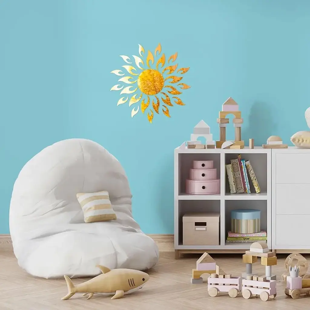 Дзеркальний декор Wall Sticker SW-00002503 акриловий самоклеючий 27 шт. золото - фото 5
