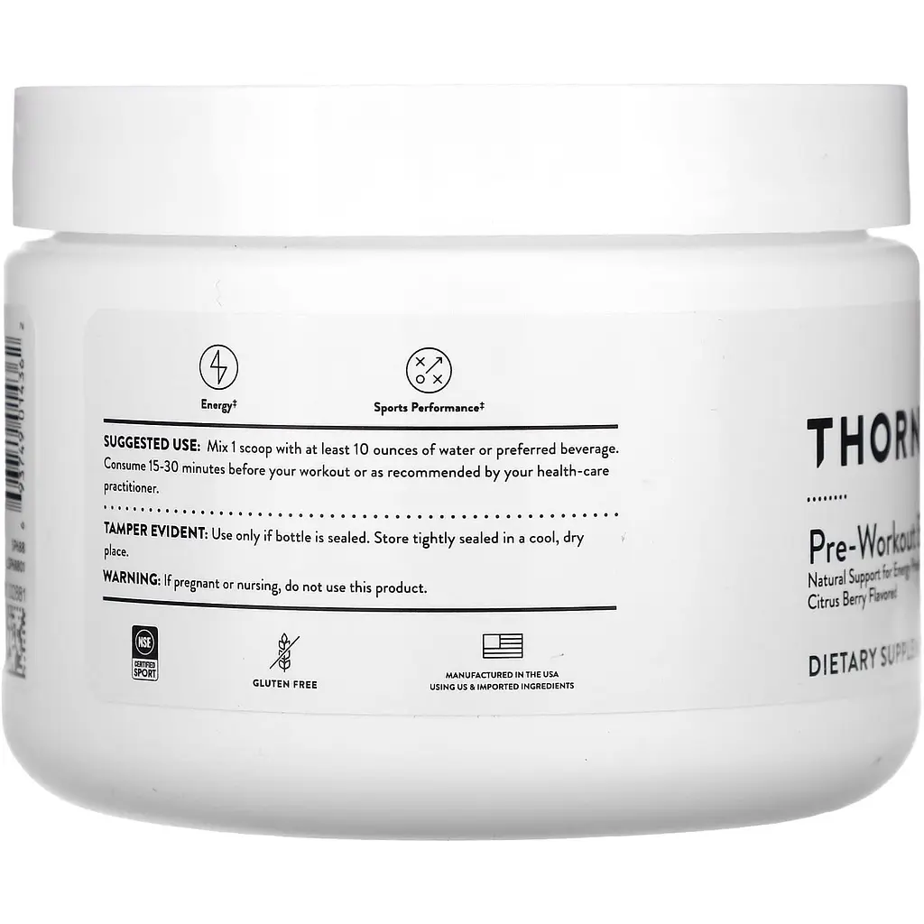 Предтренировочный комплекс Thorne Pre-Workout Elite цитрус и ягоды 122.6 г - фото 4