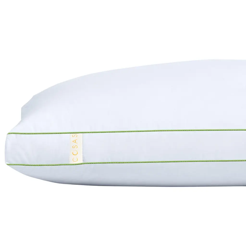 Подушка пух Cosas Feather антиалергенна 50x70 см білий (Pillow_50x70_Fluff_BKGreen) - фото 3