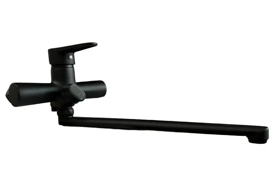 Смеситель для ванной Lidz Nicole 005, Black (k35) LDNIC005BLA45183 - фото 2