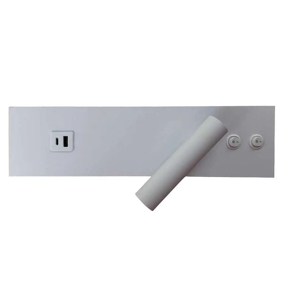 Світильник настінний Violux BITRIX-W USB 15W 3000/4200/6000K 865Lm IP20 білий ( 553006 ) - фото 2