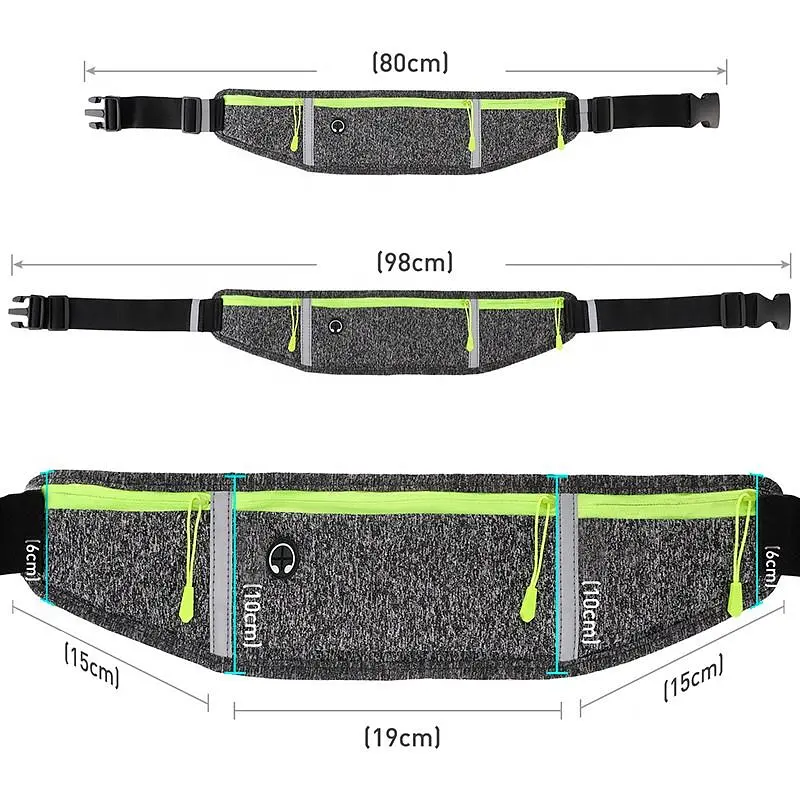 Спортивная поясная сумка для бега BeCover DL0005 Dark Gray (706065) + подарок органайзер для наушников - фото 3