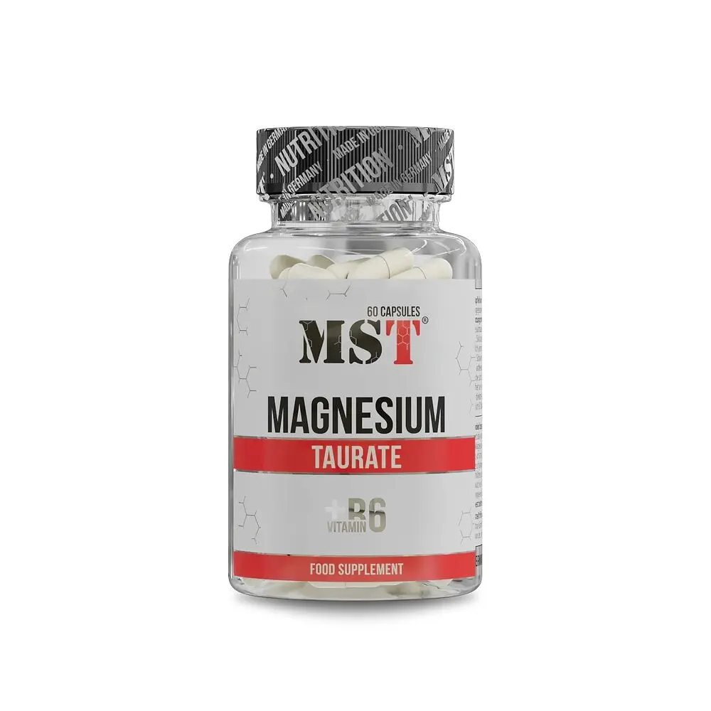 Магний таурат з вітаміном В6 MST Nutrition Magnesium Taurate + Vitamin B6, 60 капсул
