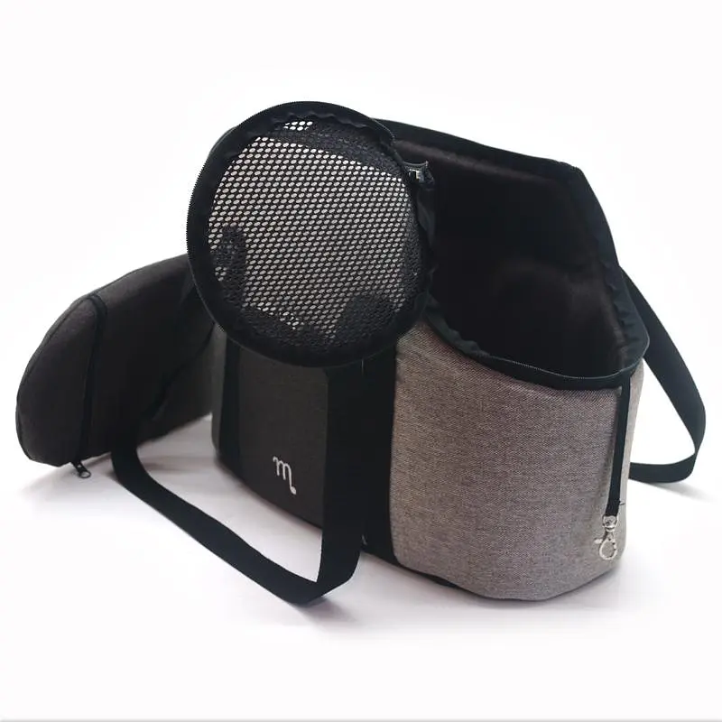 Сумка переноска Zoo-hunt Магнус для кошек и малых пород собак №2 27х47х35 см бежевая - фото 3