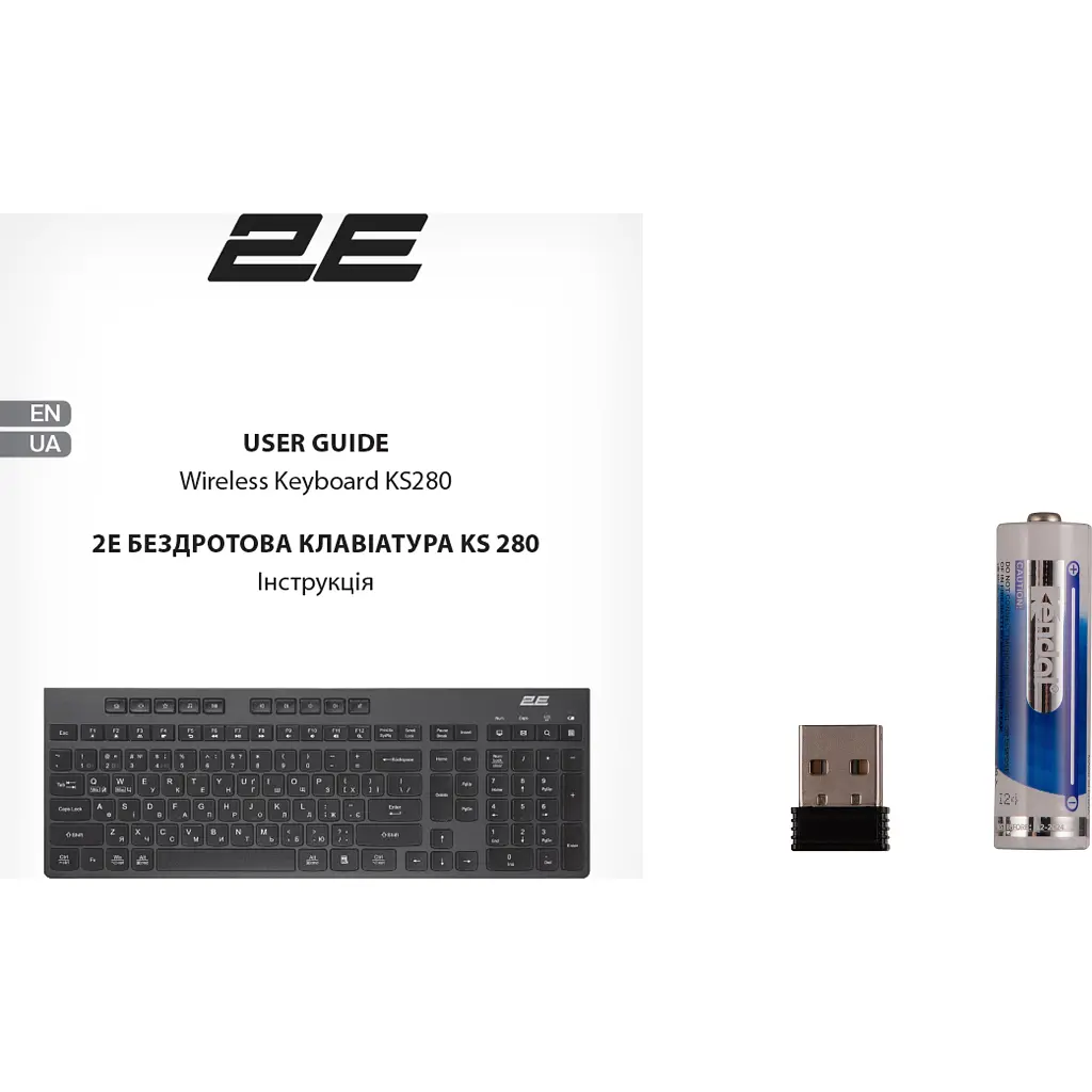 Клавіатура 2E KS280 Wireless/Bluetooth Black-Gray (2E-KS280WBGR_UA) - фото 9