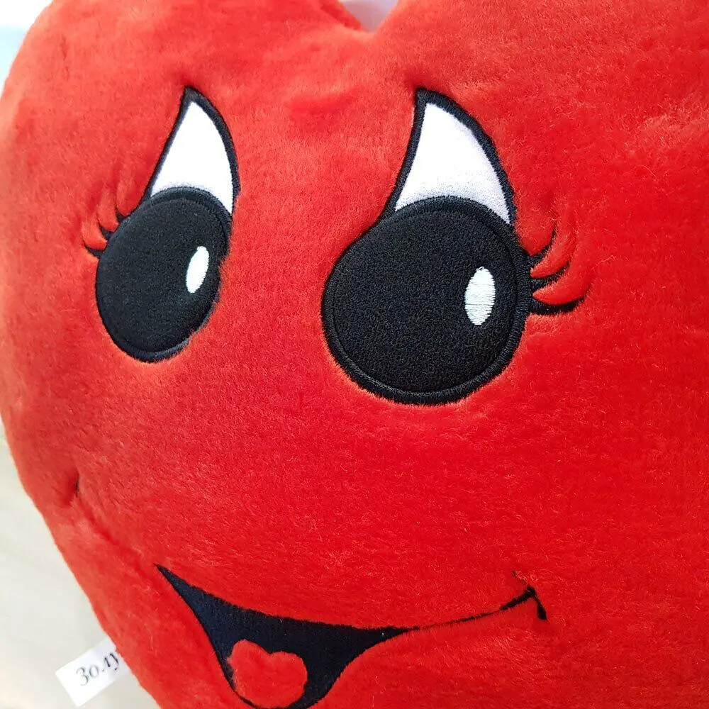 М'яка подушка Серце дівчинка 34см - фото 3