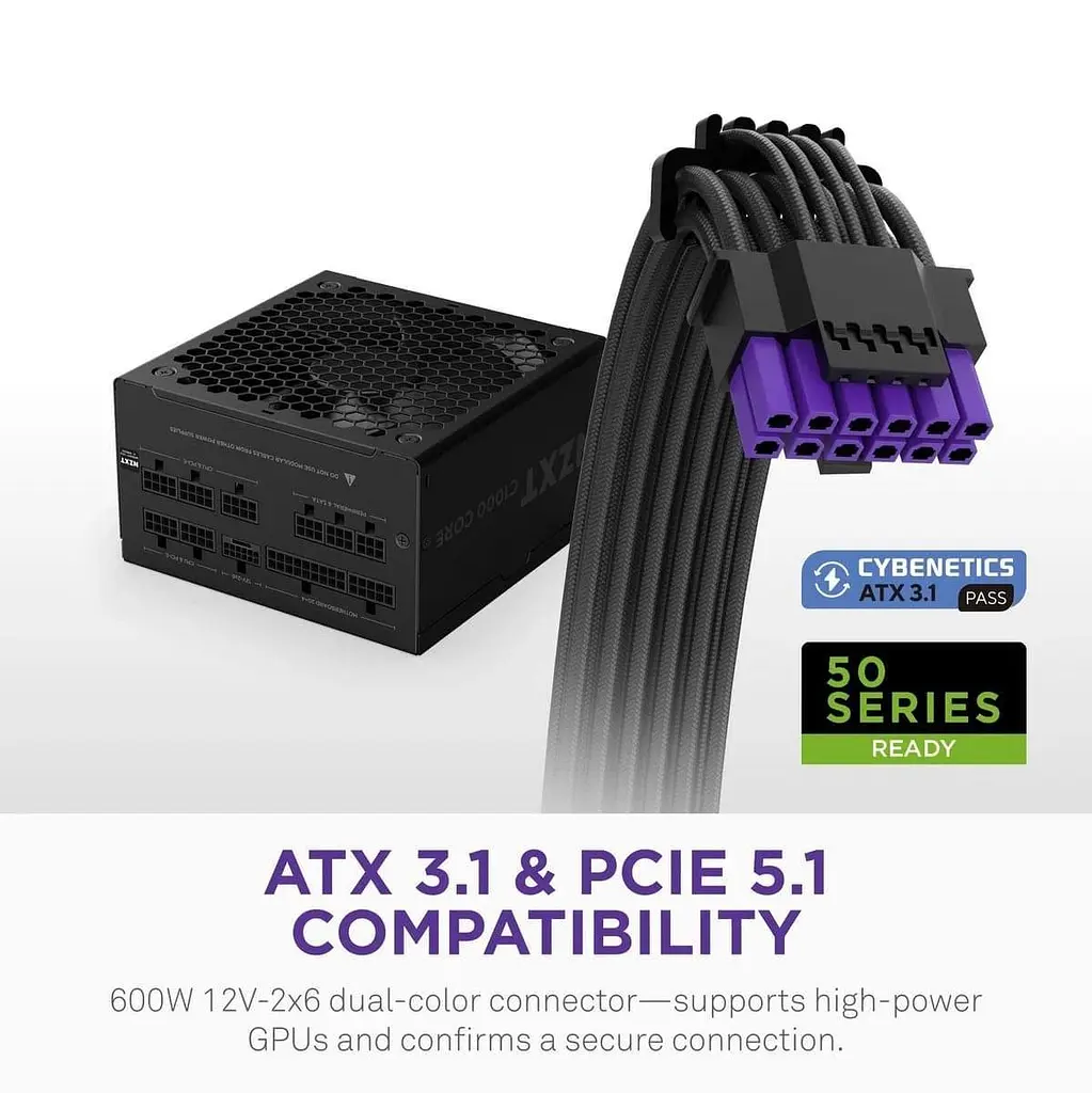 Блок живлення NZXT C1000W ATX 3.1 Black 80+ Gold (PA-0G3BB-EU) - фото 5