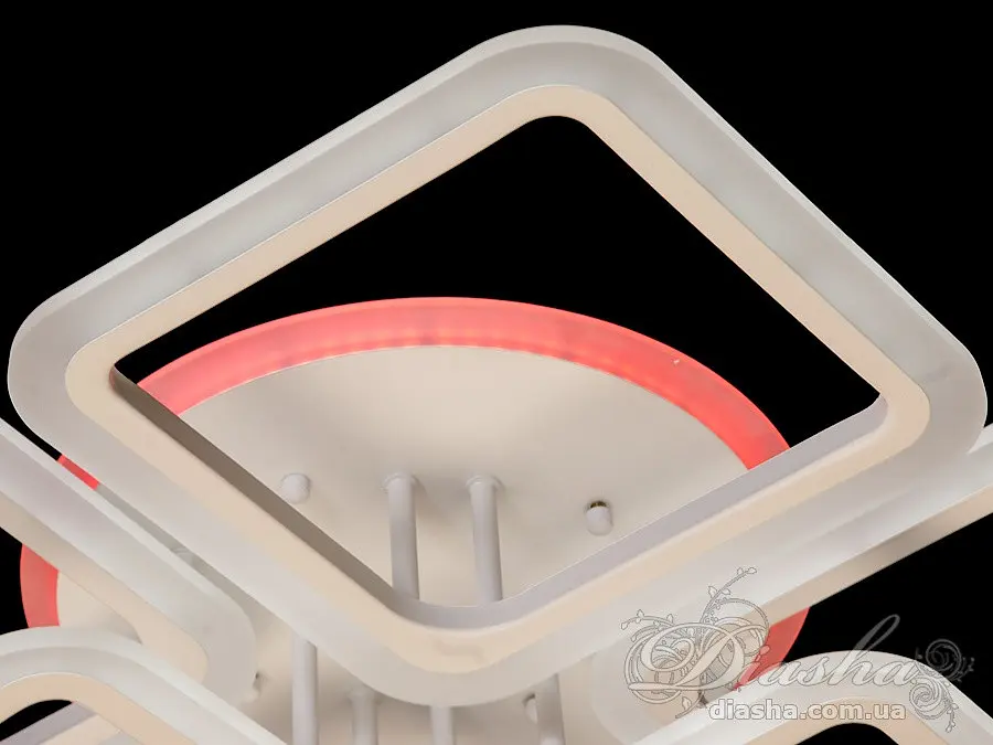 Люстра стельова LED Diasha A8160/6WH, 150W, 3200K-6000K, білий метал, акрил, сучасний стиль, з пультом, диммером - фото 7
