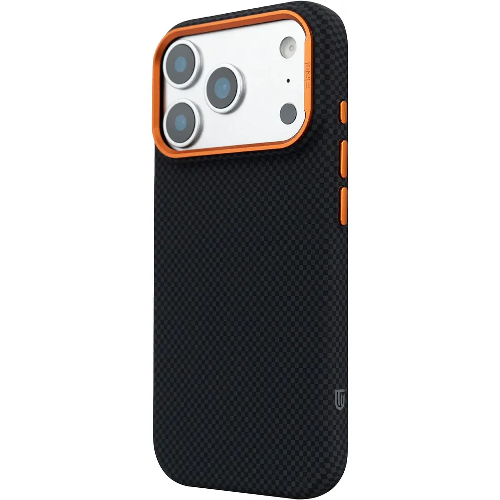 Чохол ArmorStandart LikeCarbon2 SE MagCase для Apple iPhone 17 Pro Kevlar Black Orange (ARM89164) [156301] - фото 5
