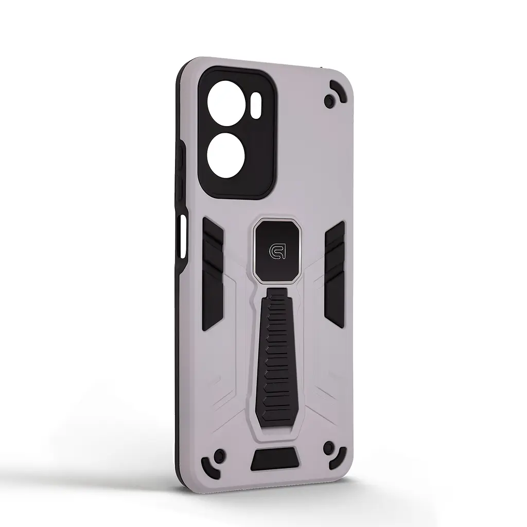 Чехол для Motorola G05/E15, Proover, серый, с подставкой и магнитом, противоударный, ударопрочный, бронированный, панель-накладка, защита всего корпуса, термополиуретан (TPU) + поликарбонат (PC), ArmorStandart (ARM85748) - фото 2