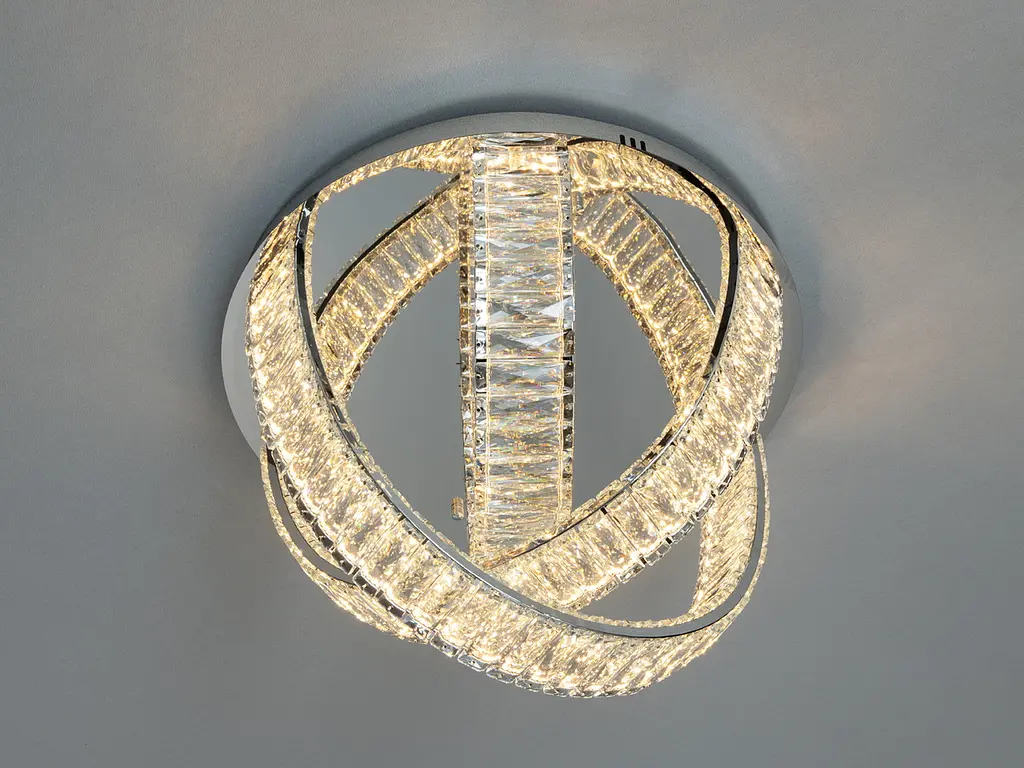 Розкішна стельова кришталева LED-люстра сферичної форми для зали Diasha 578/500CH, 100W, 5500 lm - фото 4