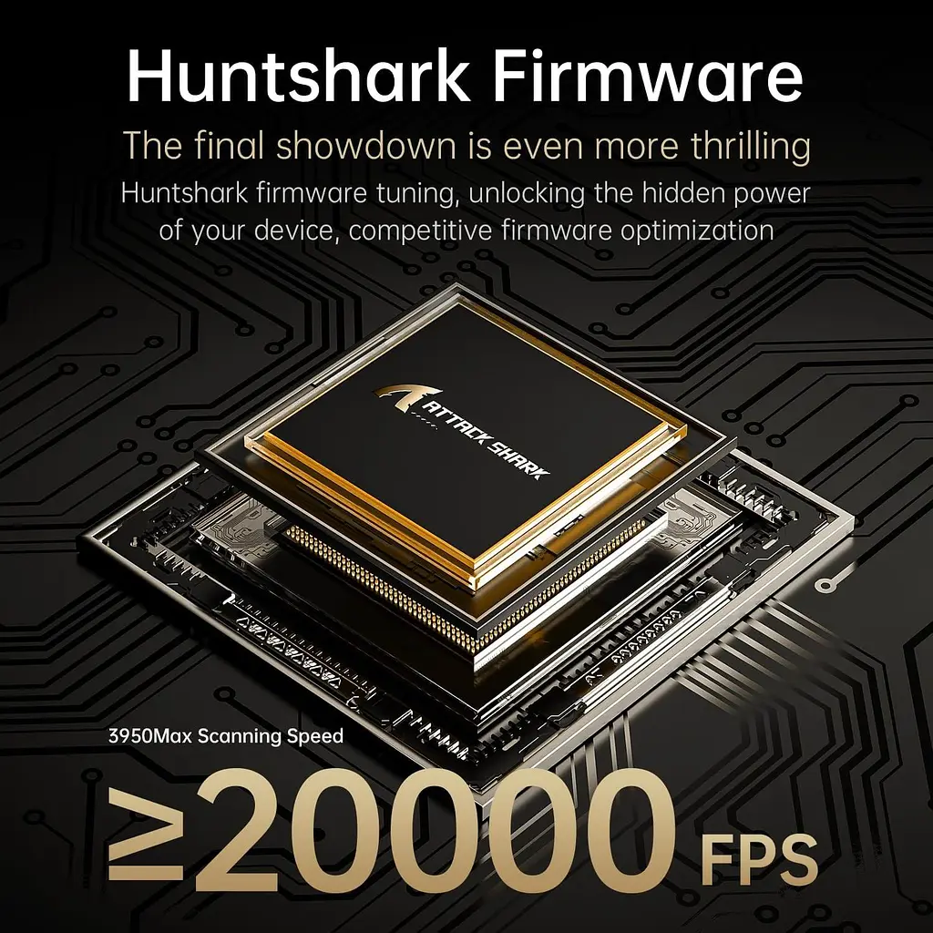 Бездротова миша ATTACK SHARK R11 ULTRA 42000 DPI, PAW3950 MAX, Carbon Shark, 8K,Чорна - фото 4
