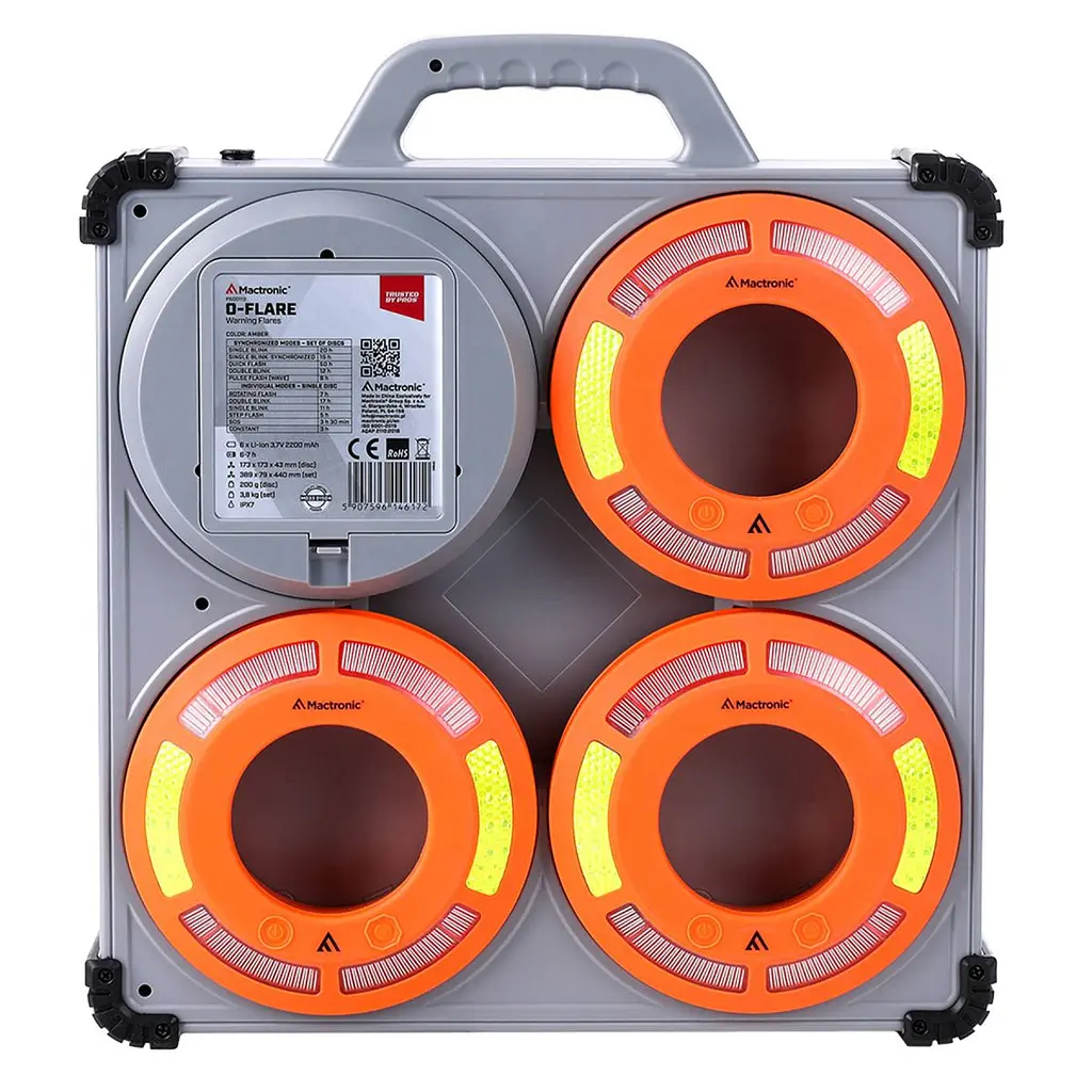 Комплект ліхтарів професійних Mactronic O-Flare (40 Lm) Amber Magnetic Recharg 12/220V (PSD0113) - фото 3