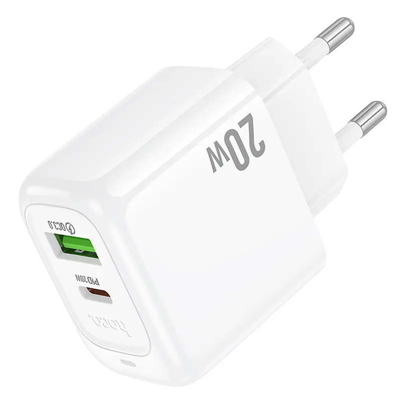 МЗП Hoco CS54A Surplus PD20W+QC3.0 (1USB-A/1C) White - фото 5