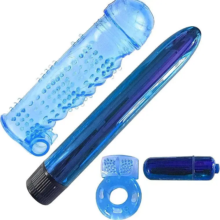 Набор секс-игрушек Classix Ultimate Pleasure Couple’s Kit 4 шт. синий - фото 1