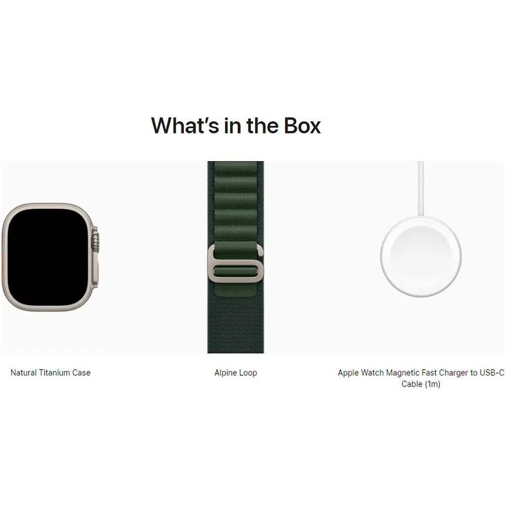 Смарт-часы Apple Watch Ultra 2 49mm Natural Titanium Case with Dark Green Alpine Loop Medium [MYT33+MXMV3] [114940] - фото 4