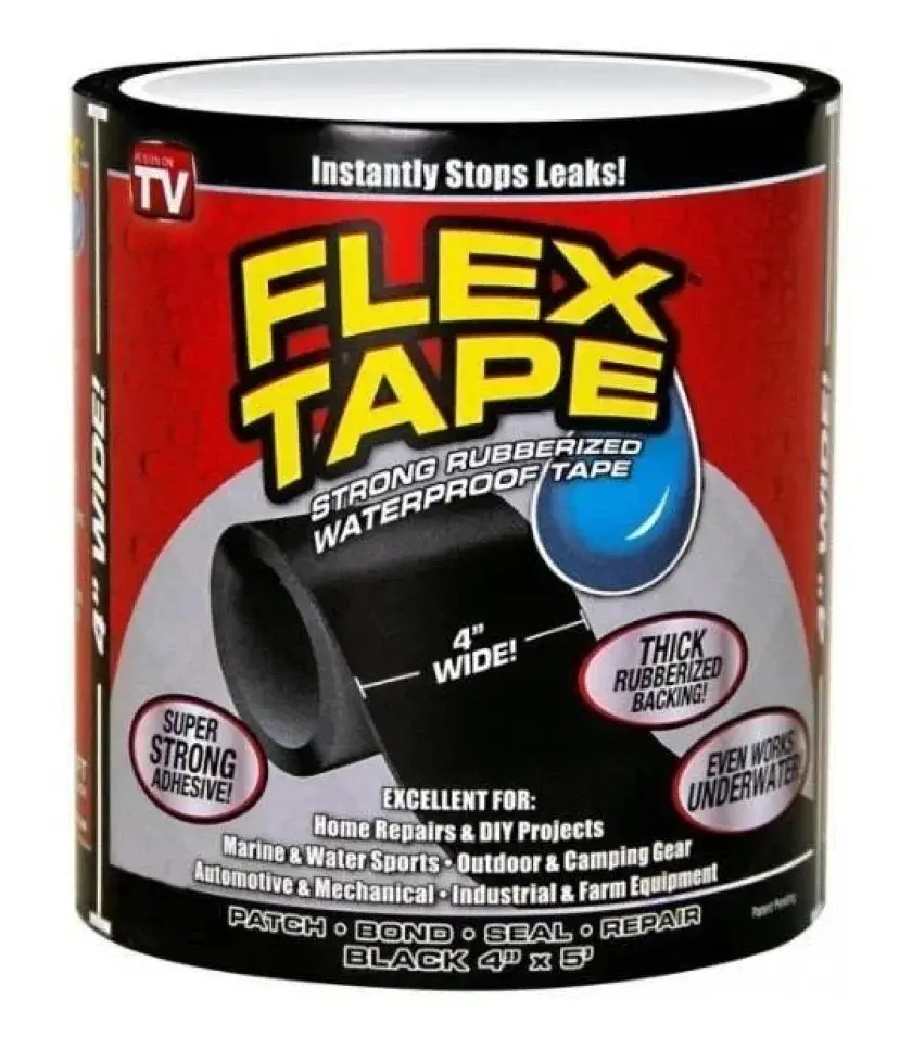 Водонепроникна ремонтна стрічка Flex Tape 1,3 м для герметизації протікань - фото 2